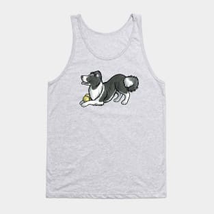 Border collie with tennis balls Tank Top